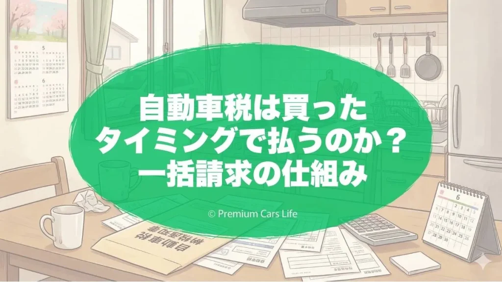 自動車税は買ったタイミングで払うのか?一括請求の仕組み