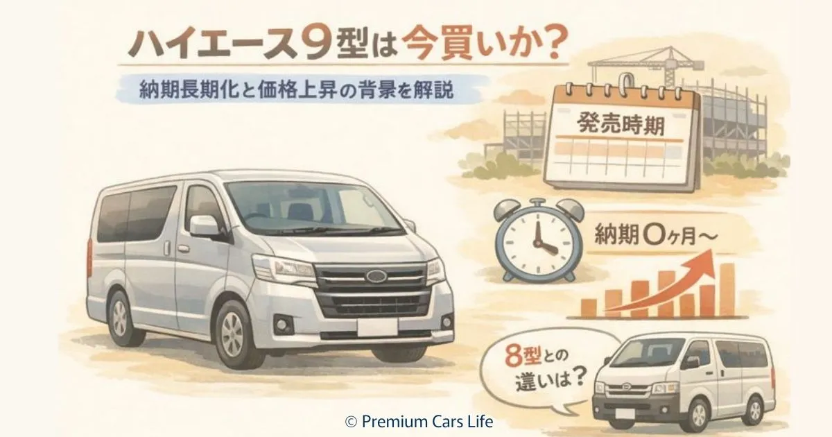 ハイエース9型は今買いか?納期長期化と価格上昇の背景を解説