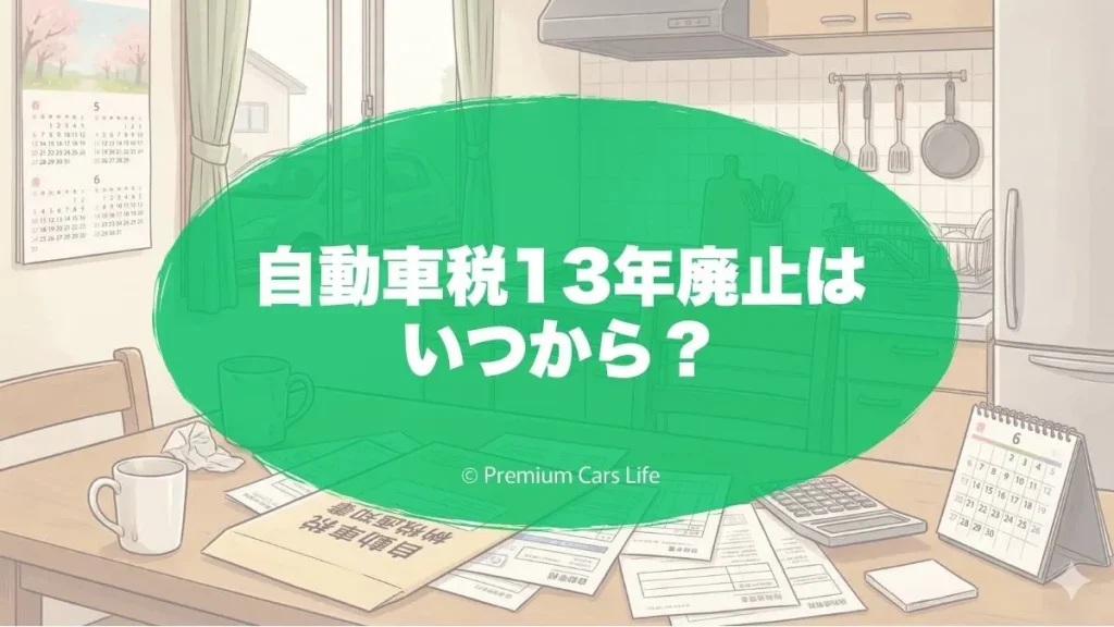 自動車税13年廃止はいつから？2025年時点の整理