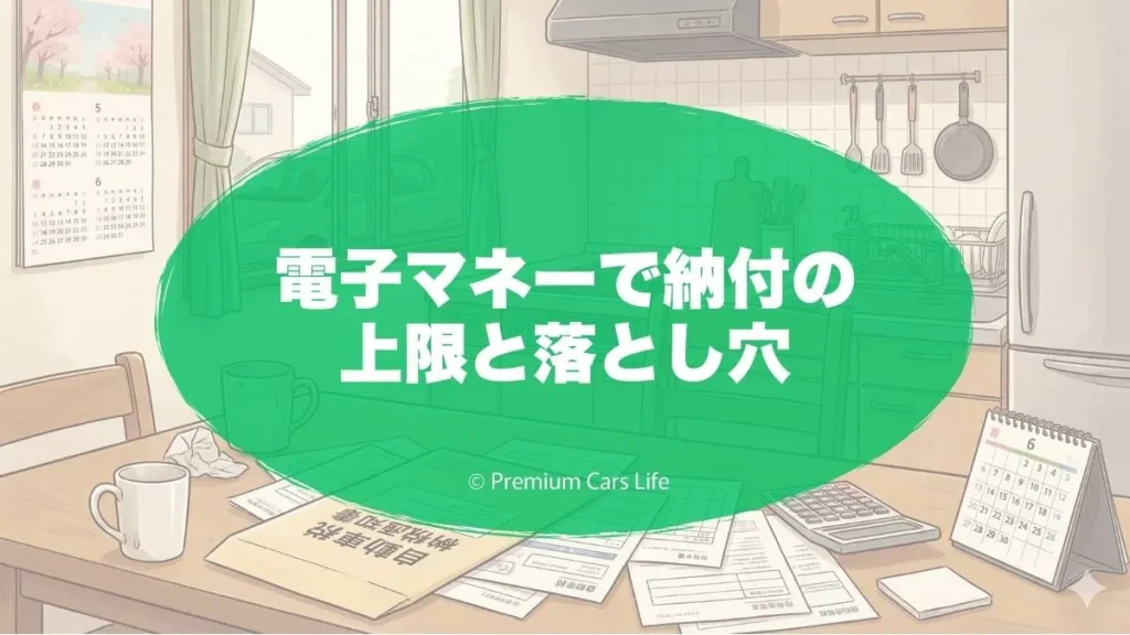 電子マネーで納付の上限と落とし穴