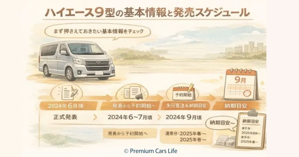 ハイエース9型の基本情報と発売スケジュール