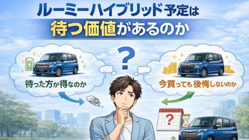 ルーミーハイブリッド予定は待つ価値があるのか