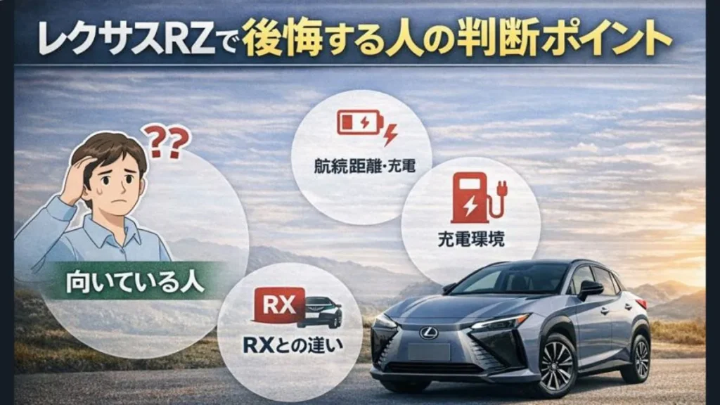 レクサスRZで後悔する人の判断ポイント