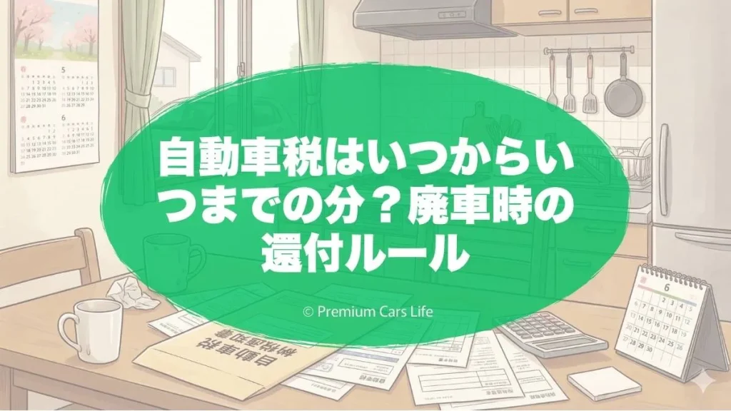 自動車税はいつからいつまでの分?廃車時の還付ルール