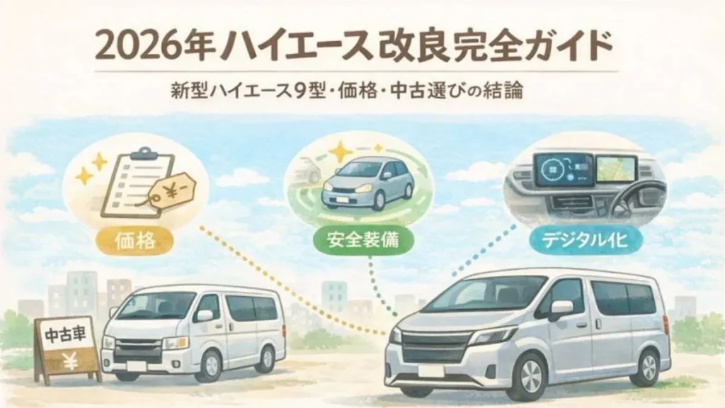2026年ハイエース改良完全ガイド｜新型ハイエース9型・価格・ 中古選びの結論