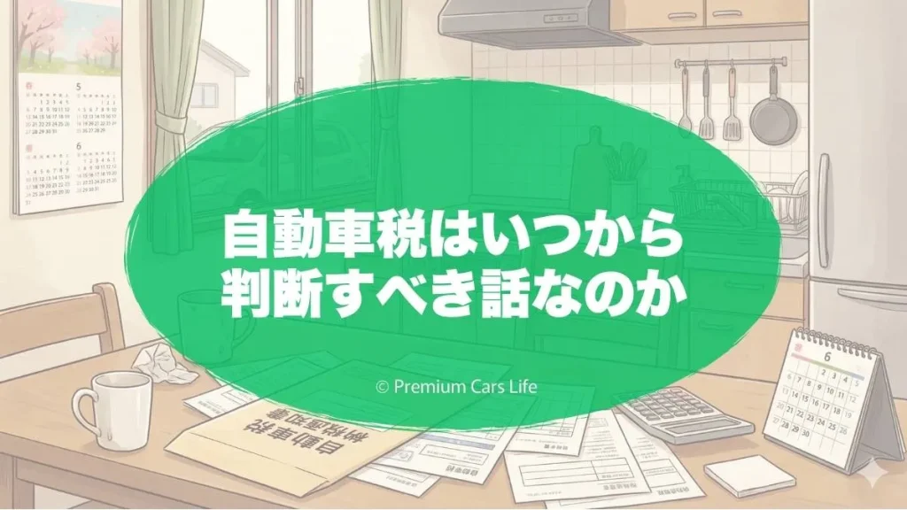 自動車税はいつから判断すべき話なのか