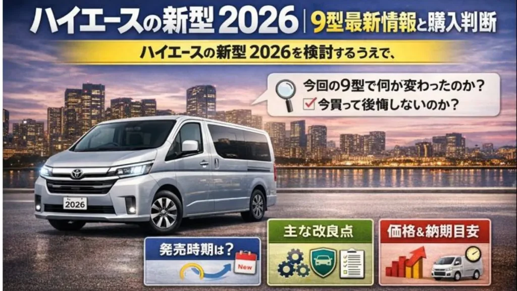 ハイエースの新型 2026｜9型最新情報と購入判断