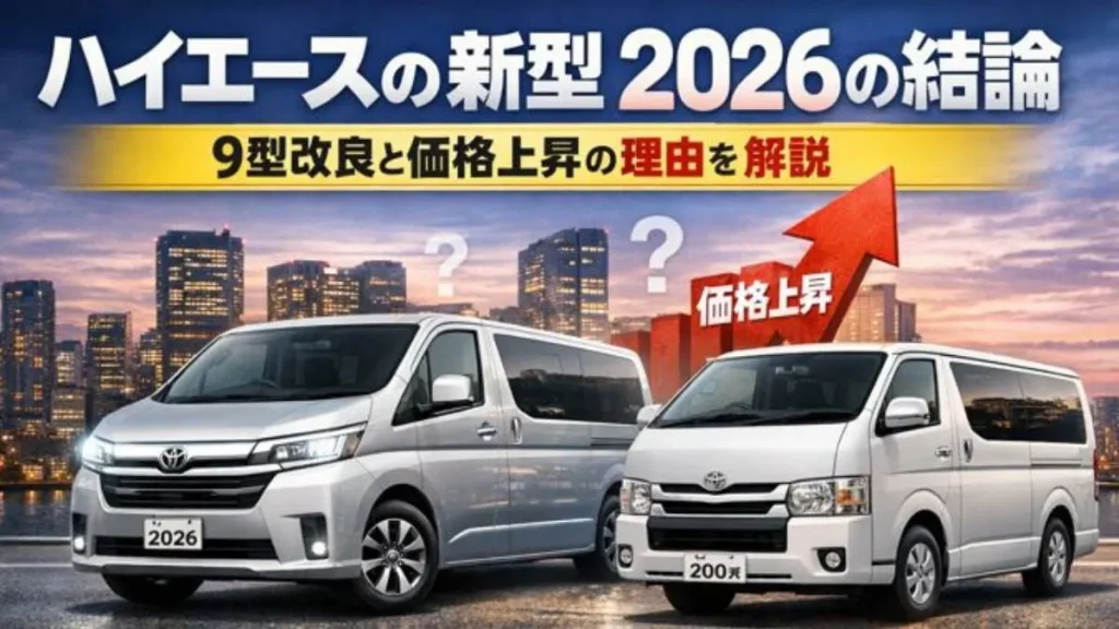 ハイエースの新型 2026の結論｜9型改良と価格上昇の理由を解説
