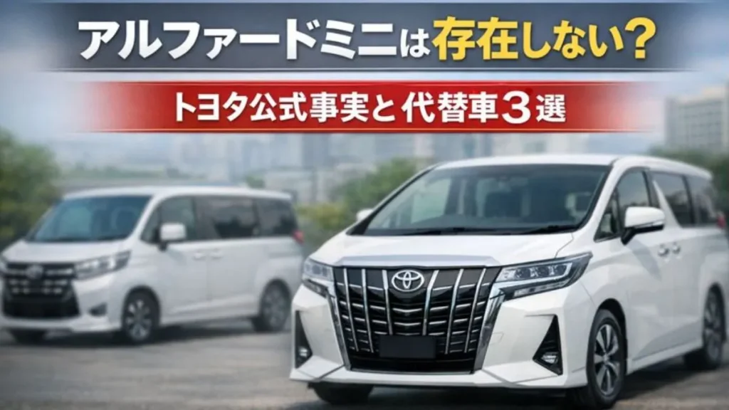 アルファードミニは存在しない？トヨタ公式事実と代替車3選