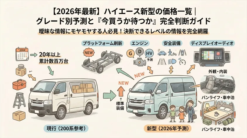 ハイエース新型2026とは?フルモデルチェンジの全貌