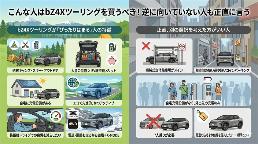 こんな人はbZ4Xツーリングを買うべき！逆に向いていない人も正直に言う