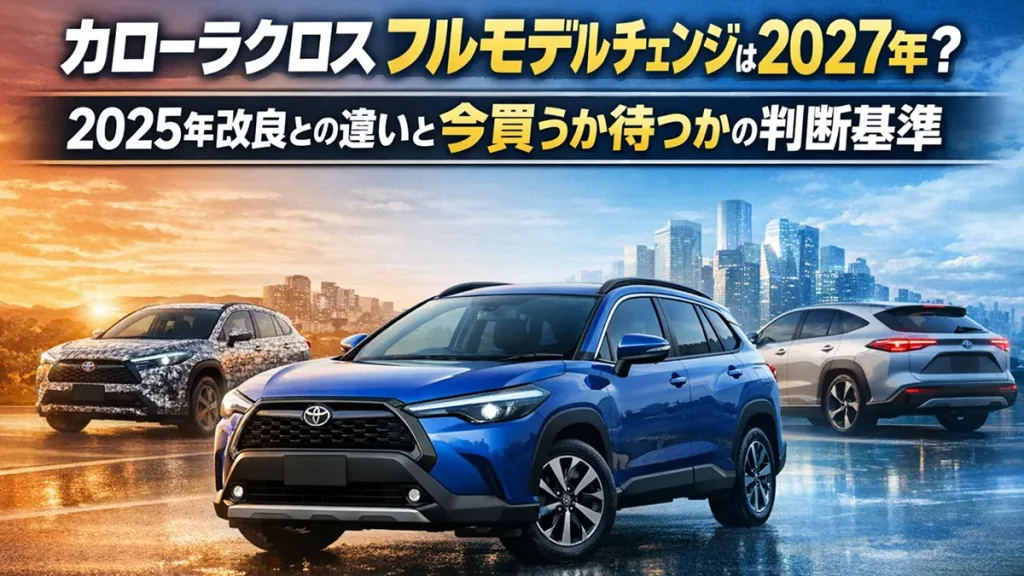 カローラクロスフルモデルチェンジは2027年？2025年改良との違いと今買うか待つかの判断基準