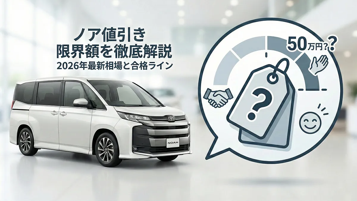 ノアの値引き限界はいくら？相場と交渉術を徹底解説【グレード別の目標額一覧】