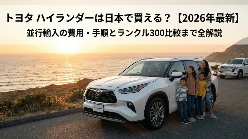 【2026年最新】トヨタ ハイランダー日本発売の可能性は?価格・並行輸入・ランクル300比較