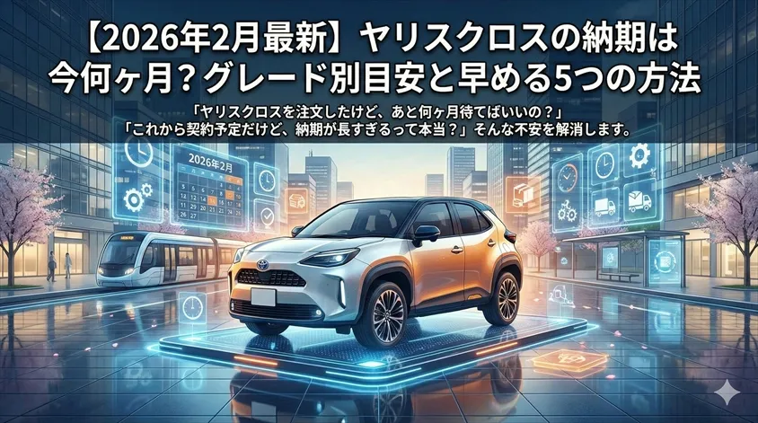 【2026年2月最新】ヤリスクロスの納期は今何ヶ月?グレード別目安と早める5つの方法