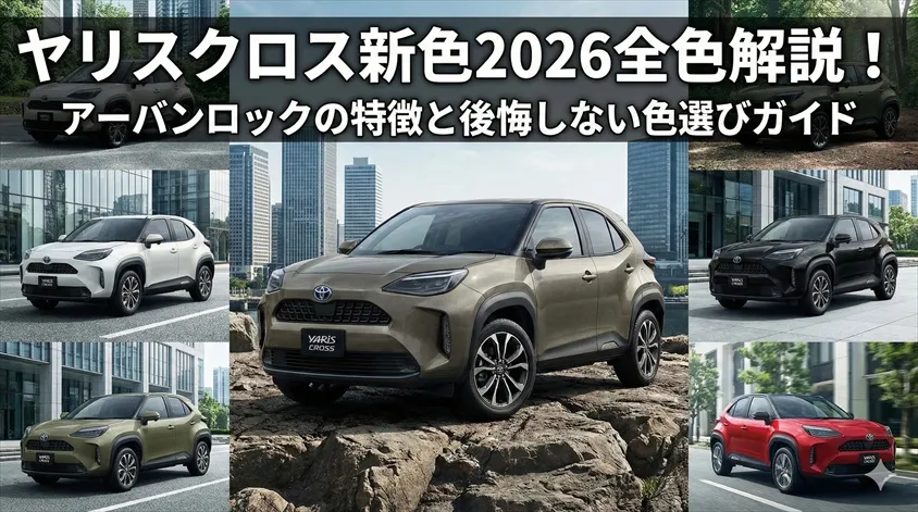 ヤリスクロス新色2026を全色解説！アーバンロックの特徴と後悔しない色選びガイド