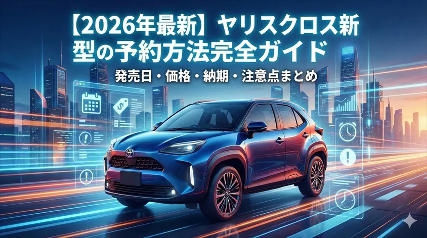 【2026年最新】ヤリスクロス新型の予約方法完全ガイド|発売日・価格・納期・注意点まとめ