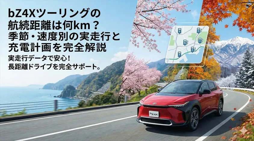 bZ4Xのツーリング航続距離は実際何km？季節・条件別の実走行データと充電計画の立て方を完全解説