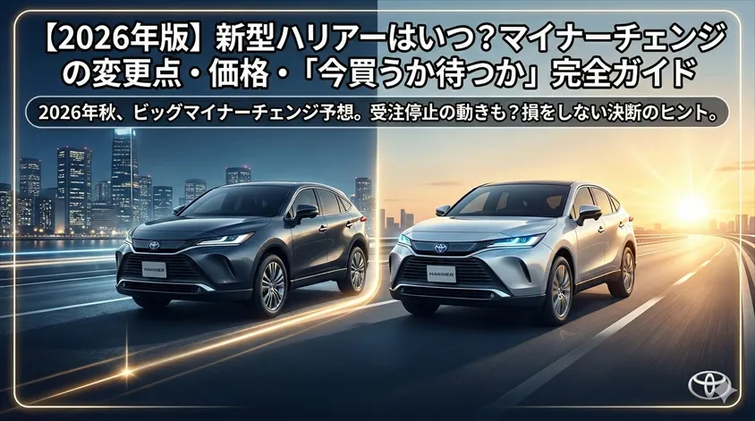 【2026年版】ハリアー新型はいつ?マイナーチェンジの変更点・価格・「今買うか待つか」完全ガイド