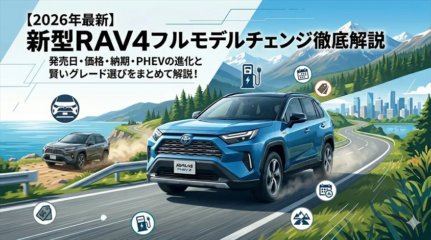 【2026年最新】新型RAV4フルモデルチェンジはいつ発売?価格・納期・PHEV進化を徹底解説