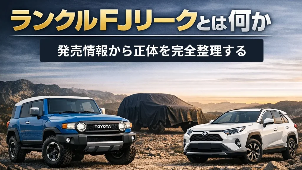 ランクルFJリークとは何か発売情報から正体を完全整理する