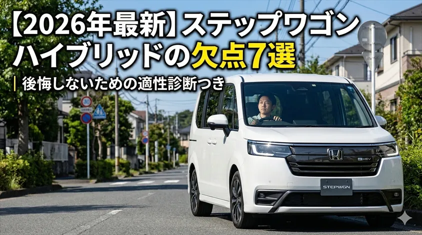 【2026年最新】ステップワゴン ハイブリッドの欠点7選|後悔しないための適性診断つき