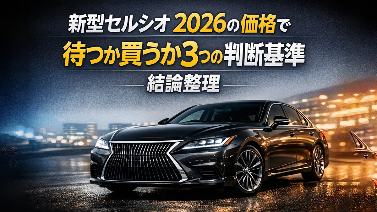 新型セルシオ 2026の価格で待つか買うか3つの判断基準結論整理