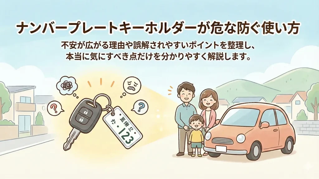 ナンバープレートキーホルダーが危ないのを防ぐ使い方
