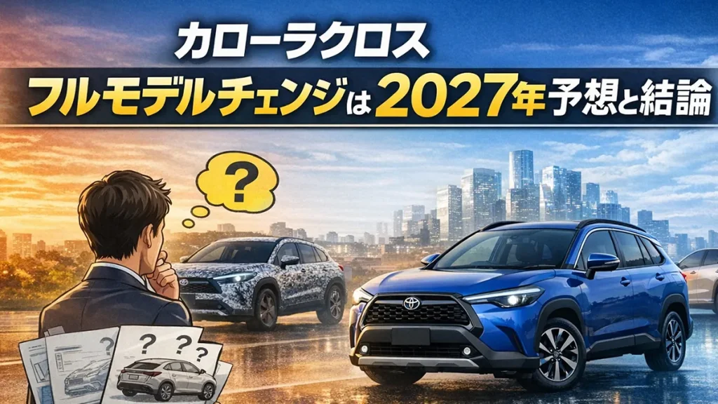 カローラクロスフルモデルチェンジは2027年予想と結論