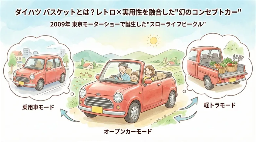 ダイハツ バスケットとは?レトロ×実用性を融合した"幻のコンセプトカー"