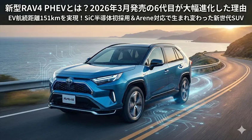 新型RAV4 PHEVとは?2026年3月発売の6代目が大幅進化した理由