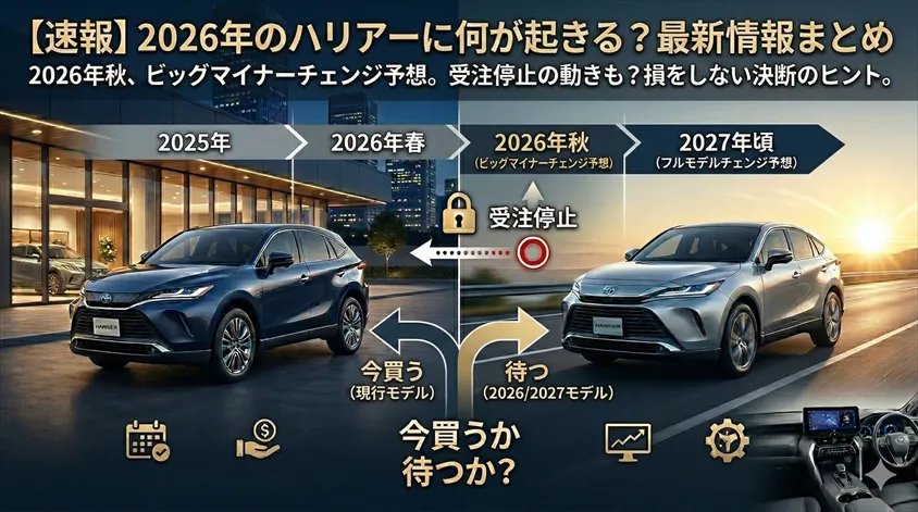 【速報】2026年のハリアーに何が起きる？最新情報まとめ