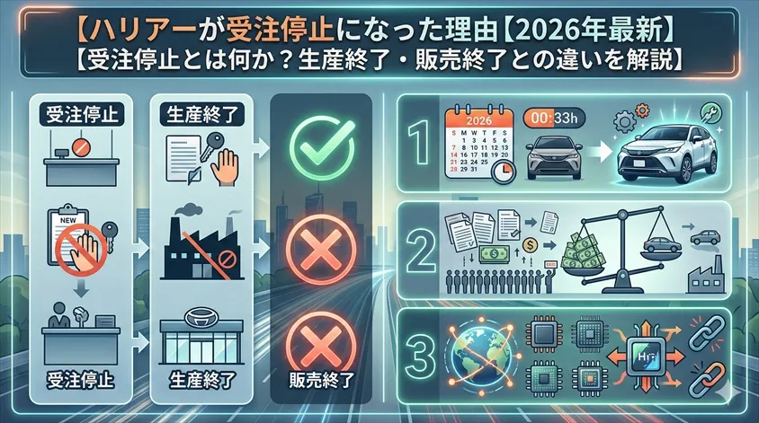 ハリアーが受注停止になった理由【2026年最新】