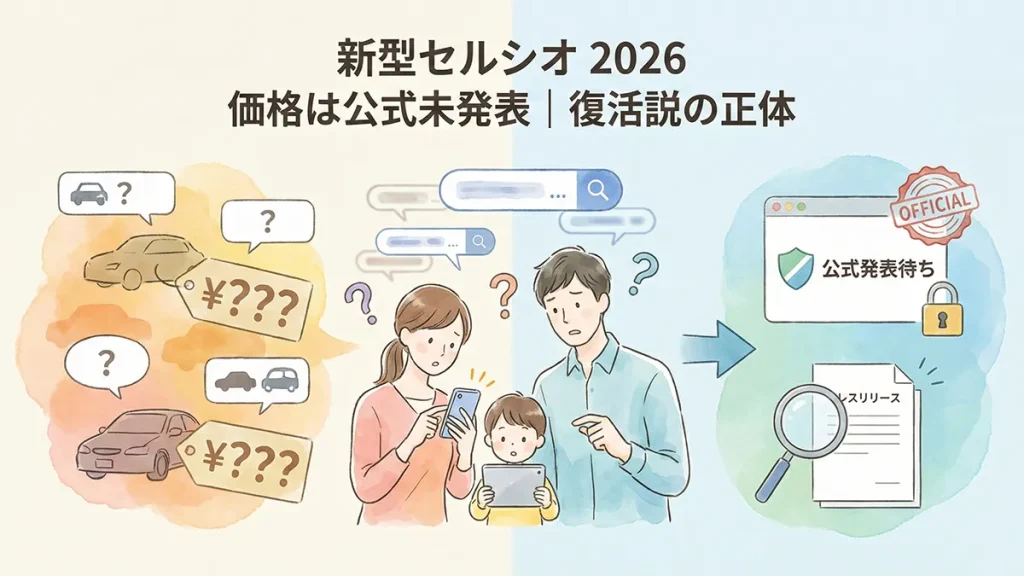 新型セルシオ 2026 価格は公式未発表｜復活説の正体