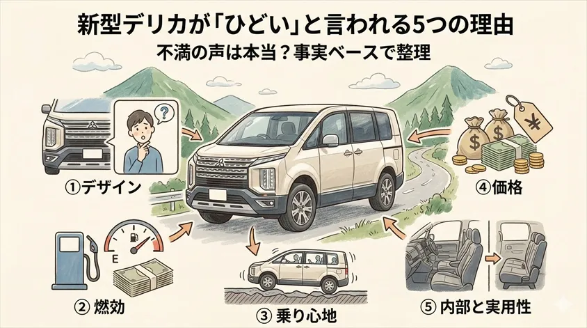 新型デリカが「ひどい」と言われる5つの理由