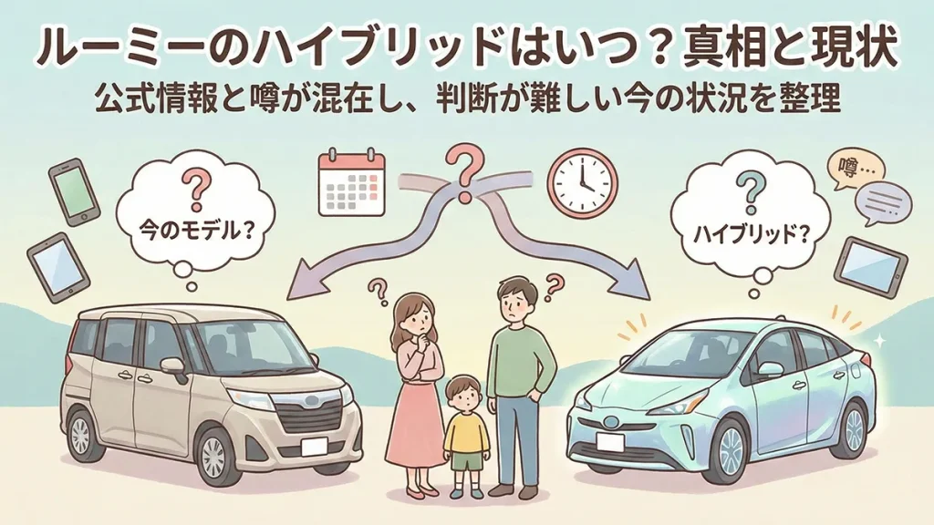 ルーミーのハイブリッドはいつ？真相と現状