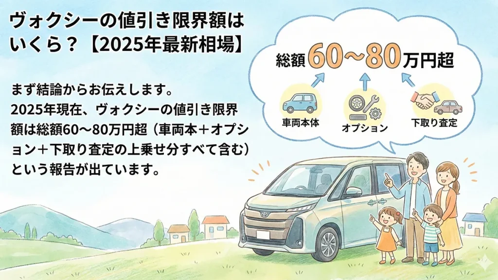 ヴォクシーの値引き限界額はいくら?【2025年最新相場】