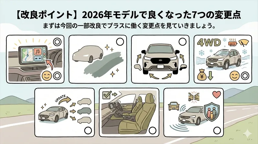 【改良ポイント】2026年モデルで良くなった7つの変更点