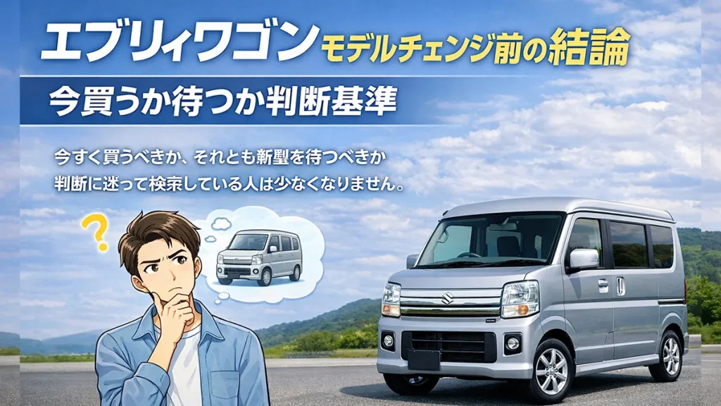 エブリィワゴンモデルチェンジ前の結論｜今買うか待つか判断基準