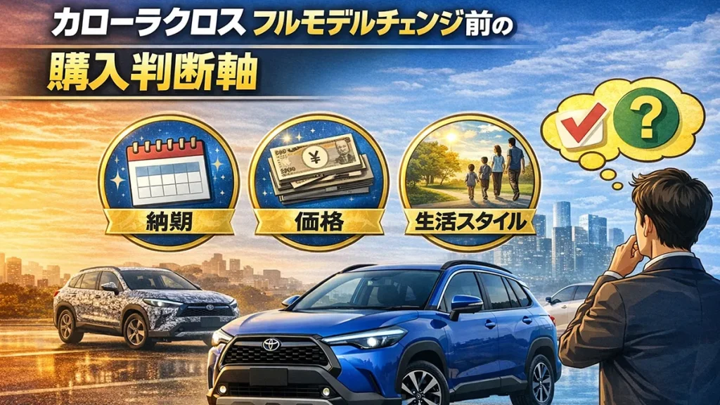 カローラクロスフルモデルチェンジ前の購入判断軸