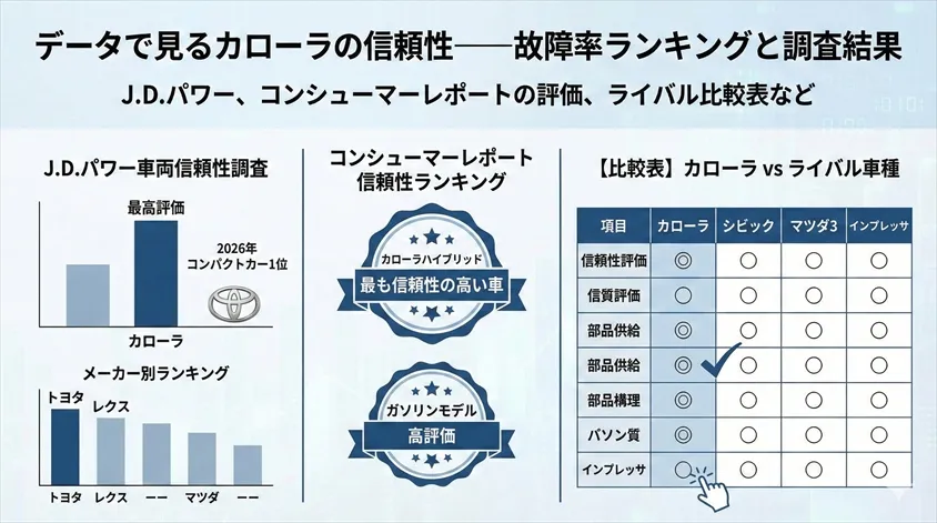 データで見るカローラの信頼性——故障率ランキングと調査結果