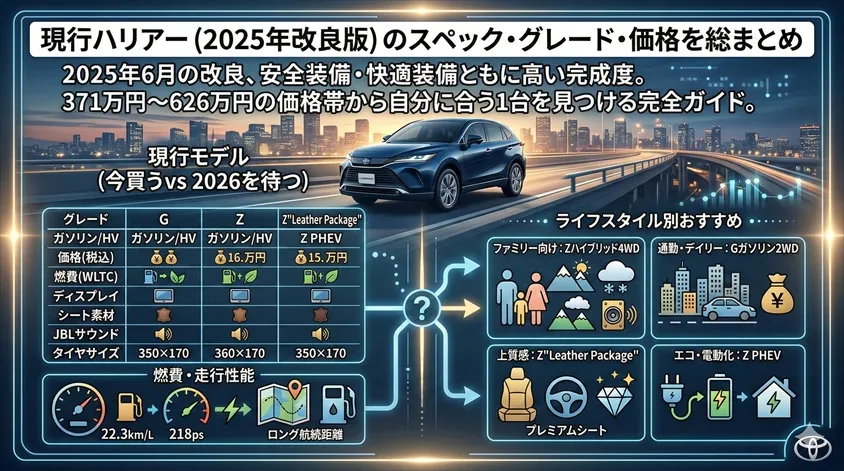 現行ハリアー（2025年改良版）のスペック・グレード・価格を総まとめ