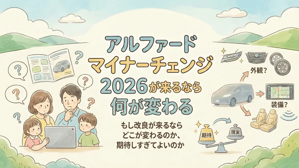 アルファード マイナーチェンジ 2026が来るなら何が変わる