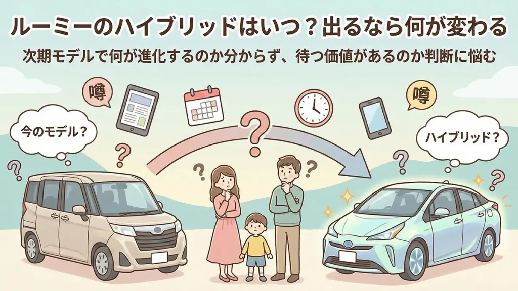 ルーミーのハイブリッドはいつ？出るなら何が変わる