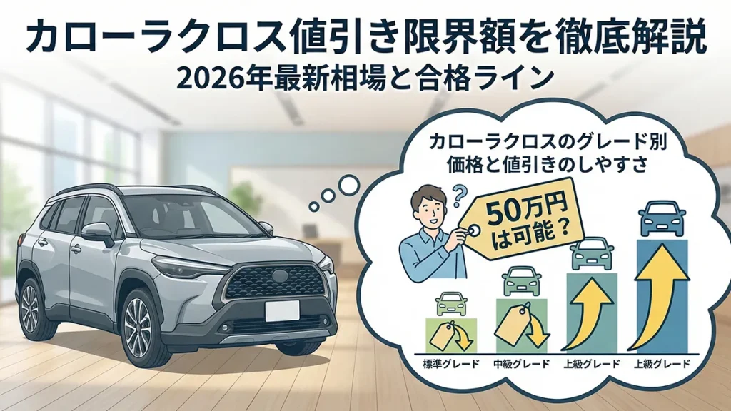 カローラクロスのグレード別価格と値引きのしやすさ