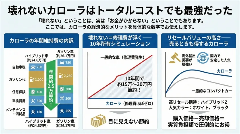 壊れないカローラはトータルコストでも最強だった