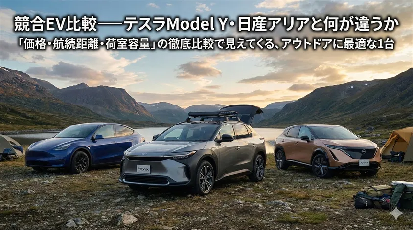 競合EV比較──テスラModel Y・日産アリアと何が違うか