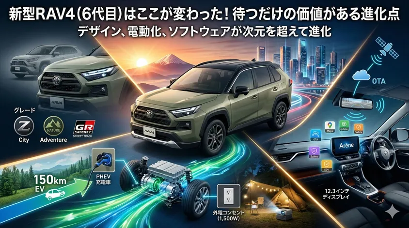 新型RAV4(6代目)はここが変わった!待つだけの価値がある進化点