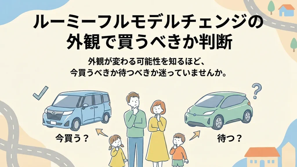 ルーミーフルモデルチェンジの外観で買うべきか判断