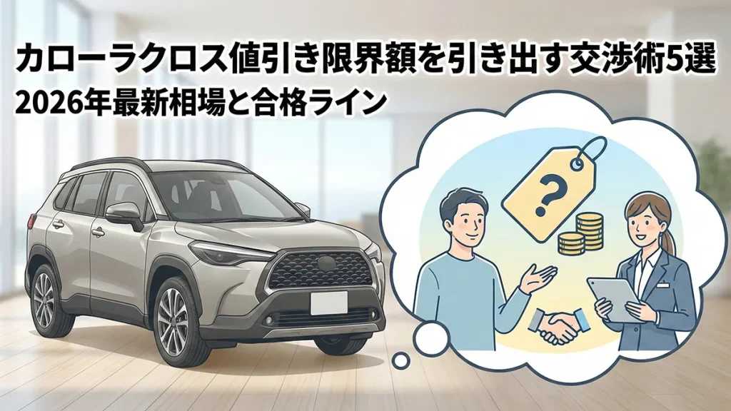 カローラクロスの値引き限界を引き出す交渉術5選